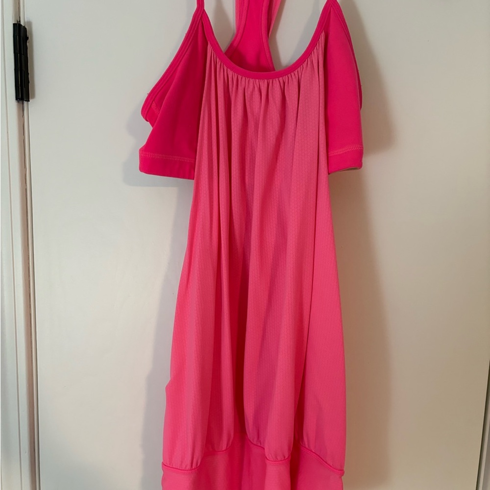 Vibrant Pink Cold Shoulder lulu Tank Top